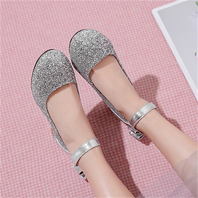 Shoes & Bags Womens Shoes | Womens Heels Bowknot Chunky Heel Round Toe Sweet Daily Synthetics Ankle Strap Spring Summer Solid Co