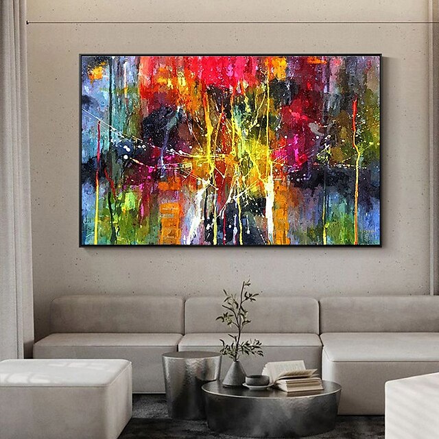 Home & Garden Wall Art | Handmade Oil Painting Canvas Wall Art Decoration Modern Abstract Painting Hand-painted Color for Home D