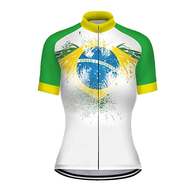 

21Grams Women's Short Sleeve Cycling Jersey Summer Spandex Green Eagle Graffiti Bike Top Mountain Bike MTB Road Bike Cycling Quick Dry Moisture Wicking Sports Clothing Apparel / Stretchy