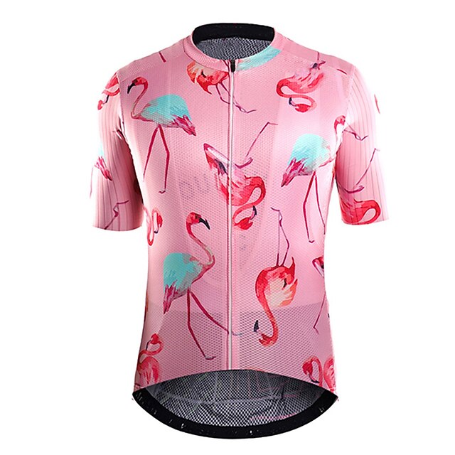 

21Grams Women's Short Sleeve Cycling Jersey Summer Spandex Pink Bird Bike Top Mountain Bike MTB Road Bike Cycling Quick Dry Moisture Wicking Sports Clothing Apparel / Stretchy / Athleisure