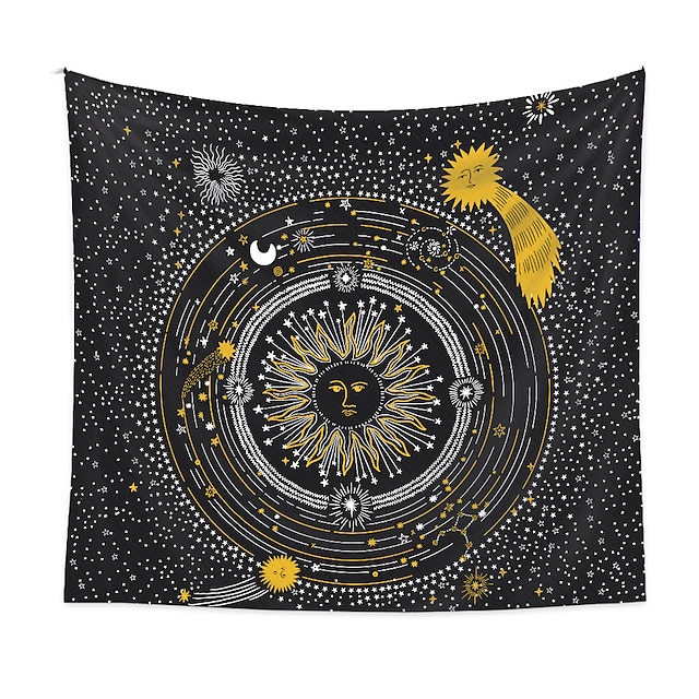 Home & Garden Home Decor | Celestial Sun Moon Wall Tapestry Art Decor Blanket Curtain Picnic Tablecloth Hanging Home Bedroom Liv