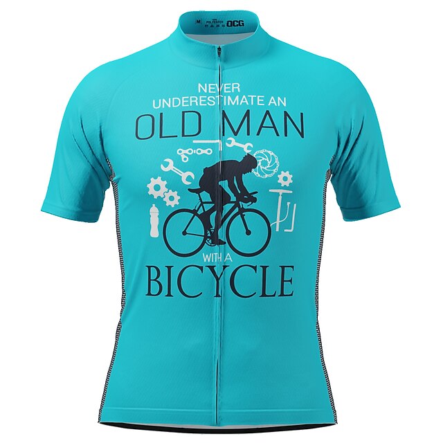21Grams Old Man Men's Short Sleeve Cycling Jersey Summer Polyester