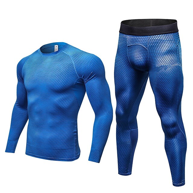 Sports & Outdoors Running, Jogging & Walking | YUERLIAN Mens 2 Piece Activewear Set Workout Outfits Athletic 2pcs Long Sleeve Sp