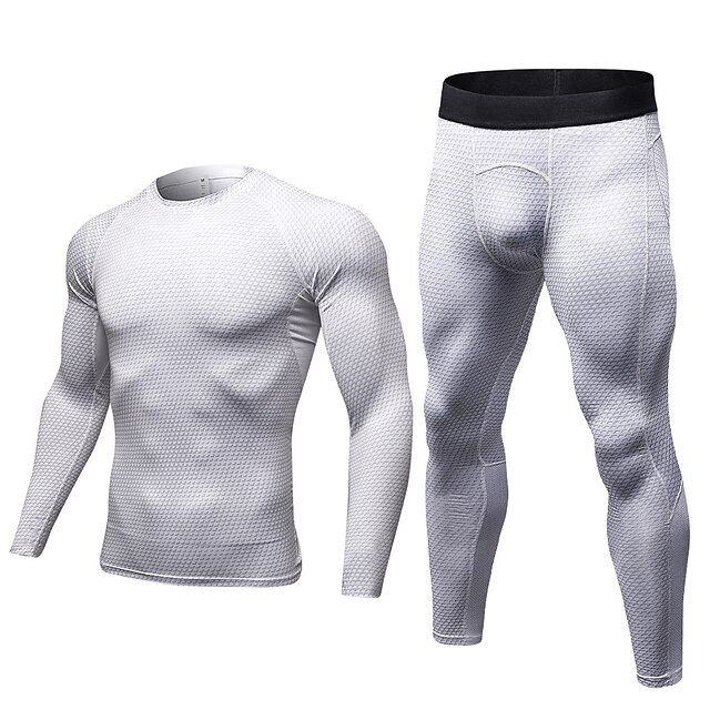 Sports & Outdoors Running, Jogging & Walking | YUERLIAN Mens 2 Piece Activewear Set Workout Outfits Athletic 2pcs Long Sleeve Sp