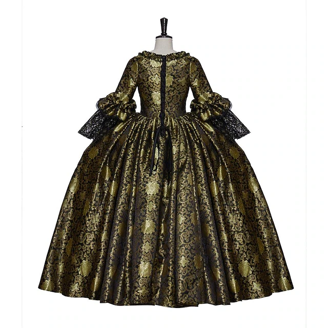 Rococo Victorian Renaissance Floor Length Dress Party Costume ...
