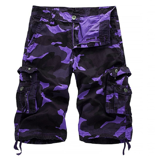 Mens Clothing Mens Bottoms | Mens Stylish Streetwear Cargo Shorts Leg Drawstring Multiple Pockets Knee Length Pants Casual Daily