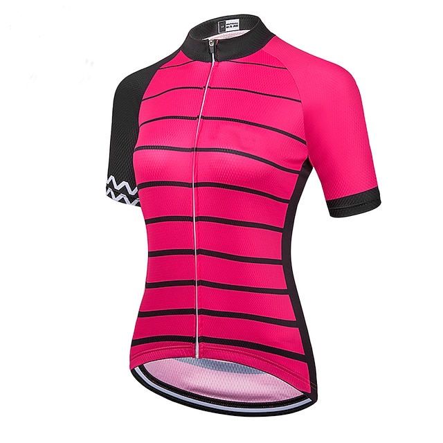 

21Grams Women's Short Sleeve Cycling Jersey Summer Spandex Red Bike Top Mountain Bike MTB Road Bike Cycling Quick Dry Moisture Wicking Sports Clothing Apparel / Stretchy / Athleisure