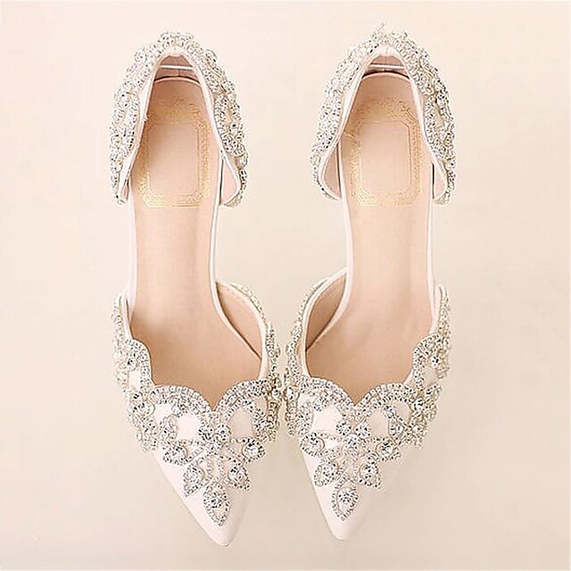 Women's Pumps Bling Bling Sparkling Shoes Bridal Shoes Rhinestone High ...