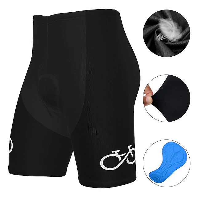 Men's Graphic Cycling Road Shorts Bike Shorts Cycling Padded Shorts Bike Shorts Padded Shorts / Chamois Mountain Bike MTB Road Bike Cycling Sports 3D Pad Cycling Quick Dry Reflective Strips Black 15