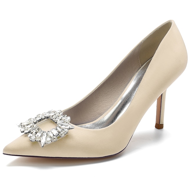  Pentru femei pantofi de nunta Pantofi pumps Cadouri de Valentin Bling Bling Pantofi Petrecere Tocuri de nunta Pantofi de mireasa Pantofi de domnișoară de onoare Piatră Semiprețioasă Toc Stilat Vârf