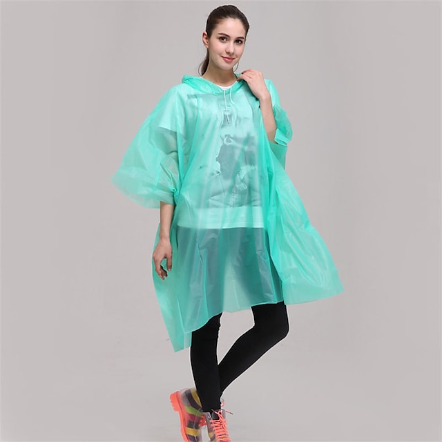 

15pcs Disposable Poncho Sleeveless Hooded Raincoat Cloak Fashion Frosted Thickened Raincoat Outdoor Travel Supplies 15 Pcs