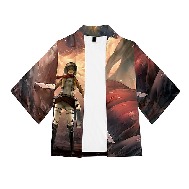 

Inspired by Attack on Titan Levi·Ackerman Cosplay Costume Cartoon 100% Polyester Pattern Harajuku Graphic Kawaii Shirt For Men's / Women's / Couple's / Top