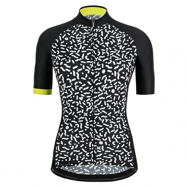 

21Grams Women's Short Sleeve Cycling Jersey Summer Spandex Green Black Dot Bike Top Mountain Bike MTB Road Bike Cycling Quick Dry Moisture Wicking Sports Clothing Apparel / Stretchy / Athleisure