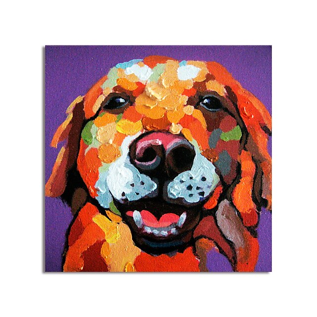 Home & Garden Wall Art | Oil Painting Hand Painted Square Abstract Animals Modern Stretched Canvas - NA91969