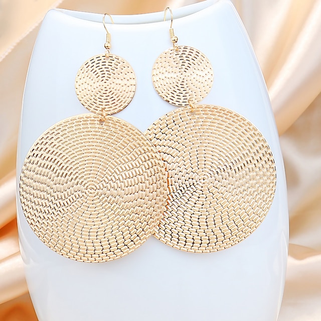  Γυναικεία Κρεμαστά Σκουλαρίκια Γεωμετρική Ντόνατς Στυλάτο Απλός Μπόχο Σκουλαρίκια Κοσμήματα Ασημί / Χρυσό Για Πάρτι Αργίες 1 ζευγάρι