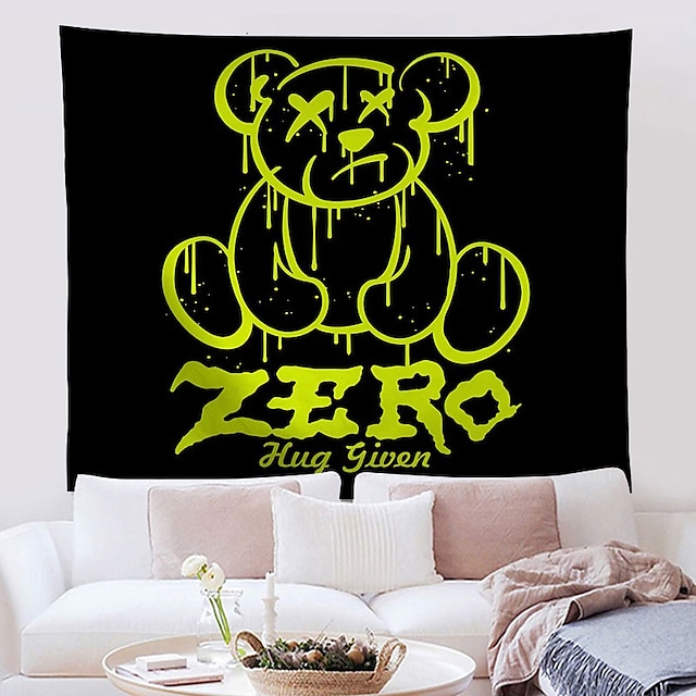 Home & Garden Home Decor | Bear Wall Tapestry Art Decor Blanket Curtain Hanging Home Bedroom Living Room Decoration Polyester - 