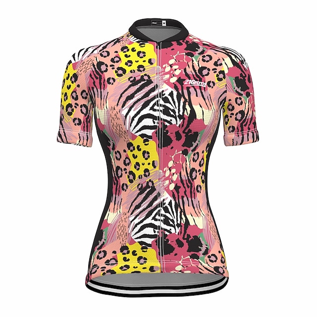 

21Grams Women's Short Sleeve Cycling Jersey Summer Spandex Pink Leopard Zebra Bike Top Mountain Bike MTB Road Bike Cycling Quick Dry Moisture Wicking Sports Clothing Apparel / Stretchy / Athleisure