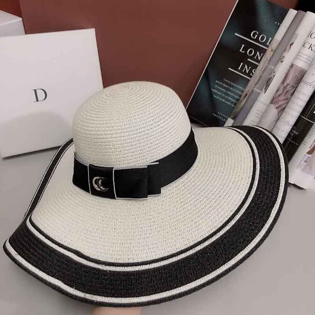 

Elegant Fashion Basketwork Hats with Ribbons 1pc Wedding Headpiece