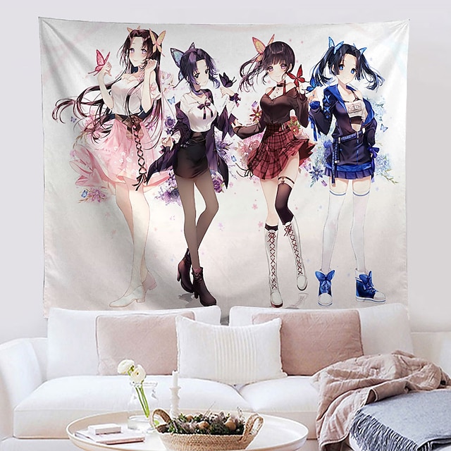 Home & Garden Home Decor | Demon Slayer Anime Wall Tapestry Art Decor Blanket Curtain Hanging Home Bedroom Living Room Decoratio