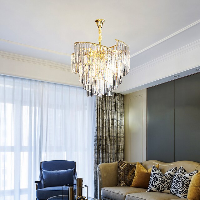  60 cm egyedi dizájn csillár led kristály luxus modern designer art lámpa nappali étterem 110-120v