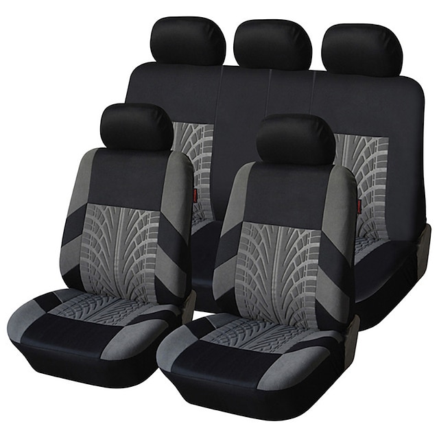  Funda de asiento de automóvil de 5 asientos completamente rodeada funda de tela StarFire 95% universal lavable transpirable multicolor