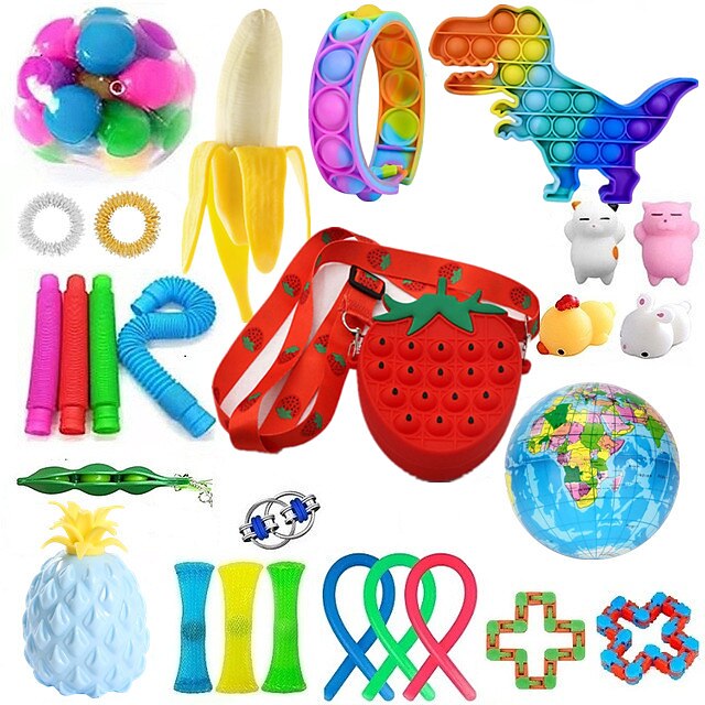 27 pcs Fidget Sensory Toy Set Stress Relief Toys Autism Anxiety Relief ...