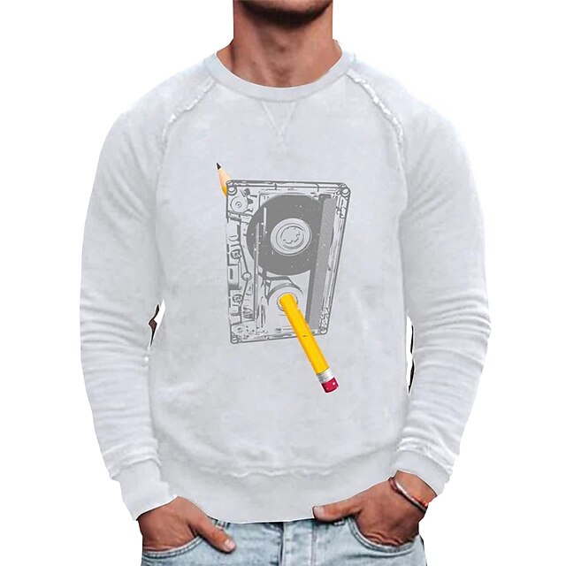 Mens Clothing Mens Hoodies & Sweatshirts | Mens Sweatshirt Pullover Graphic Print Sports & Outdoor Casual Daily Hot Stamping Bas