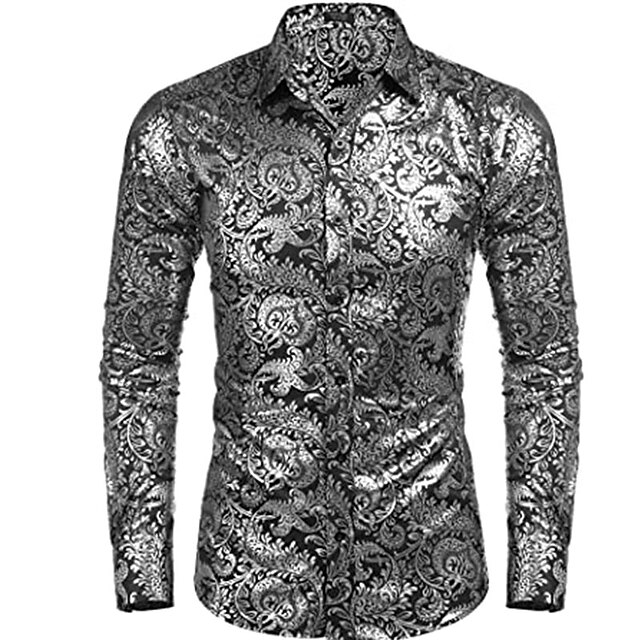 Mens Clothing Mens Shirts | Mens Shirt Graphic Turndown Street Casual Button-Down Long Sleeve Tops Casual Fashion Breathable Com