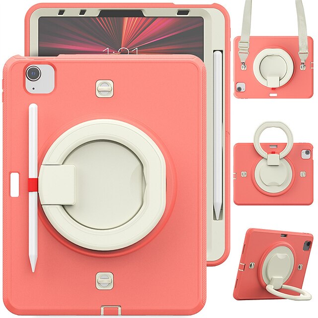 

Tablet Case Cover For Lenovo Tab M10 HD M10 FHD Plus Portable Shoulder Strap Shockproof Solid Colored TPU