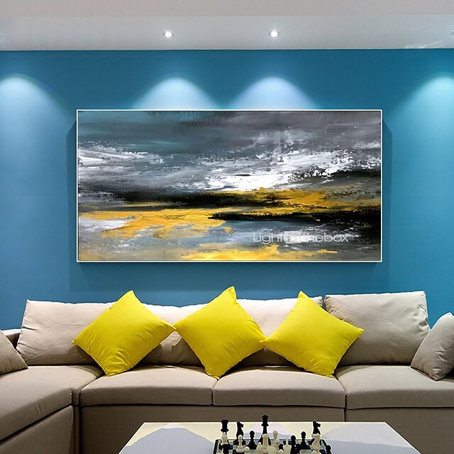 Home & Garden Wall Art | Oil Painting 100% Handmade Hand Painted Wall Art On Canvas Abstract Knife Painting Landscape Dusk for H