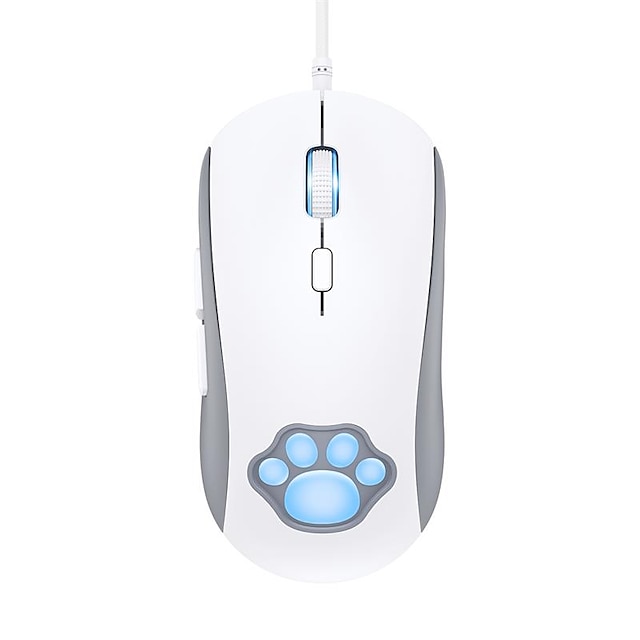 

Onikuma CW918 Pink Cute Cat Paw Mouse USB Optical Computer Mice with RGB Backlit 6 Adjustable DPI Up to 7200 Silent keyquiet a