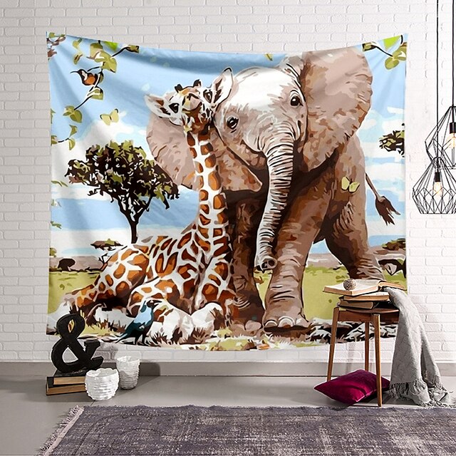 Home & Garden Home Decor | Wall Tapestry Art Decor Blanket Curtain Hanging Home Bedroom Living Room Decoration Polyester Elephan