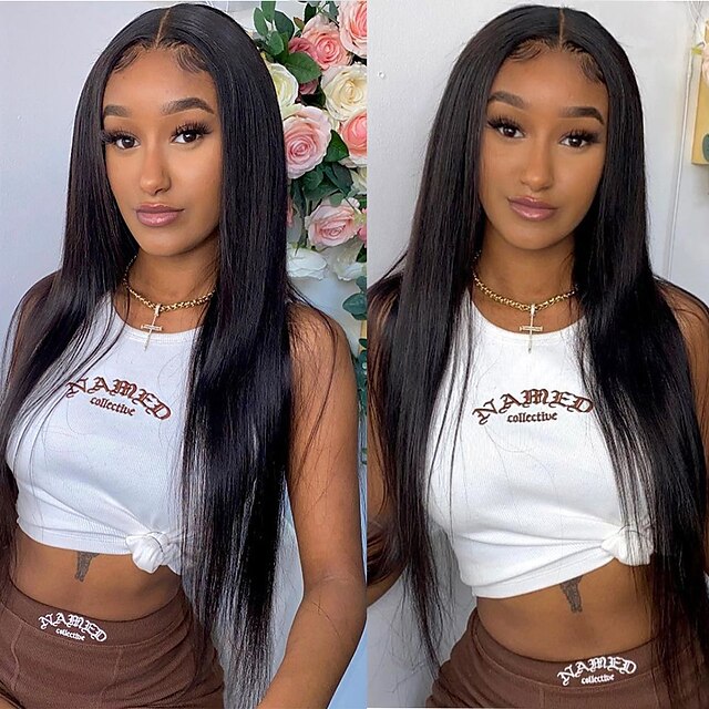 Beauty & Hair Wigs & Hair Pieces | 130%/150%/180% Full Lace Straight Lace Front Wig Full Lace Front Human Hair Wigs For Black Wo