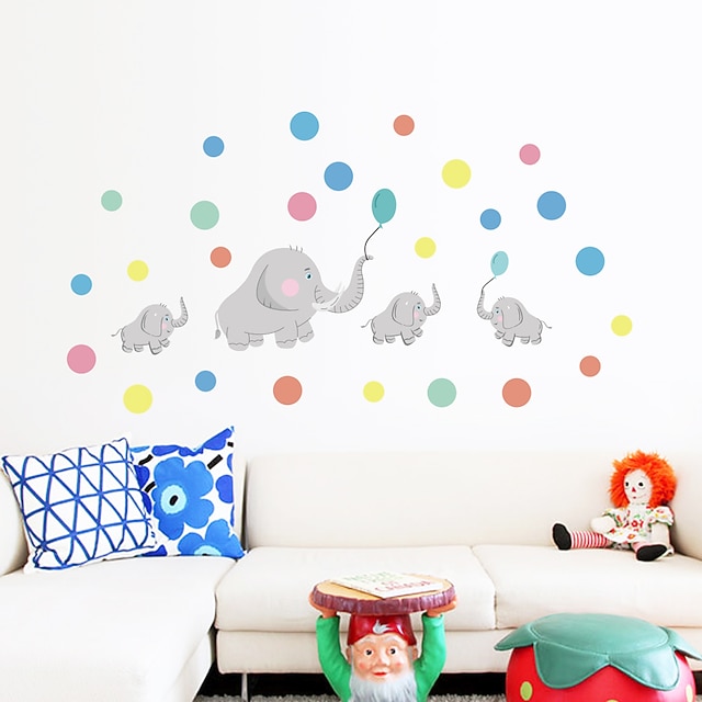 

Cartoon Cute Elephant Bubble Park Can Remove The Childrens Room Kindergarten Amusement Park Decorative Background