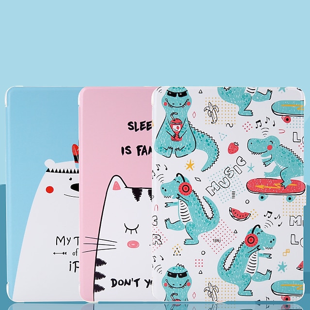 

Tablet Case Cover For Apple iPad Pro 12.9'' 5th iPad Pro 11'' 3rd Portable Pencil Holder Shockproof Cartoon Graphic PU Leather TPU
