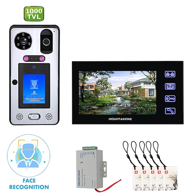  MOUNTAINONE SY816BGLBP11 Wired Photographed / Camera / Built in out Speaker 7 inch Music 81611 Pixel One to One video doorphone