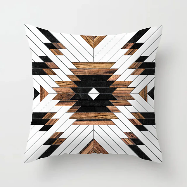 Cushion Cover 1PC Faux Linen Soft Decorative Square Throw Pillow Cover Cushion Case Pillowcase for Sofa Bedroom 45 x 45 cm (18 x 18 Inch) Superior Quality Mashine Washable Pack of 1 19