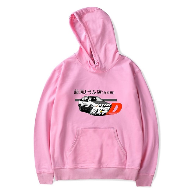 Toys & Hobbies Cosplay & Costumes | Inspired by Initial D Takumi Fujiwara Hoodie Cartoon 100% Polyester Anime Harajuku Graphic K