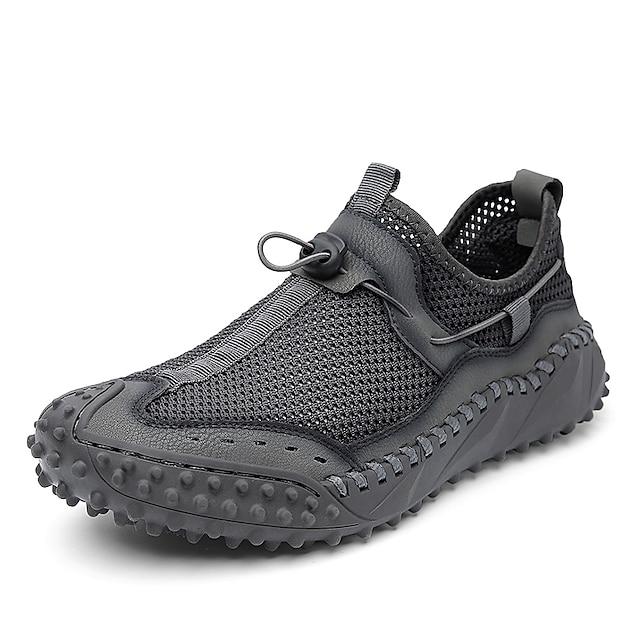 

Men's Loafers Slip-Ons Daily Walking Shoes Mesh Black Gray Brown Spring Summer