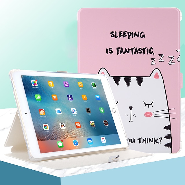 

Tablet Case Cover For Apple iPad 10.2'' 9th 8th 7th iPad Pro 12.9'' 5th iPad mini 5th 4th iPad Pro 11'' 3rd Portable Shockproof with Stand Cartoon Graphic PU Leather TPU