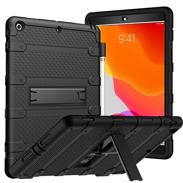 

Tablet Case Cover For Apple iPad 10.2'' 9th 8th 7th Portable Card Holder Shockproof Solid Colored Silica Gel PC