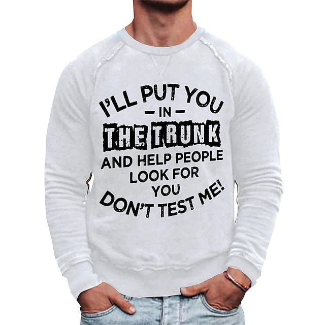 

Men's Sweatshirt Pullover Graphic Letter Print Sports Outdoor Casual Daily Hot Stamping Basic Casual Hoodies Sweatshirts White Black Red
