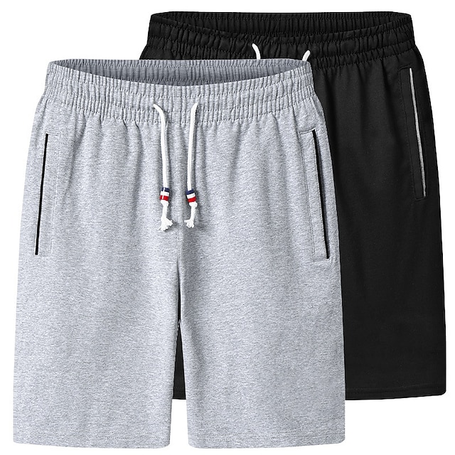 

Men's Chic Modern Casual / Sporty Sweatpants Shorts Patchwork Knee Length Pants Daily Gym Micro-elastic Color Block Mid Waist Black Gray Dark Gray M L XL XXL 3XL