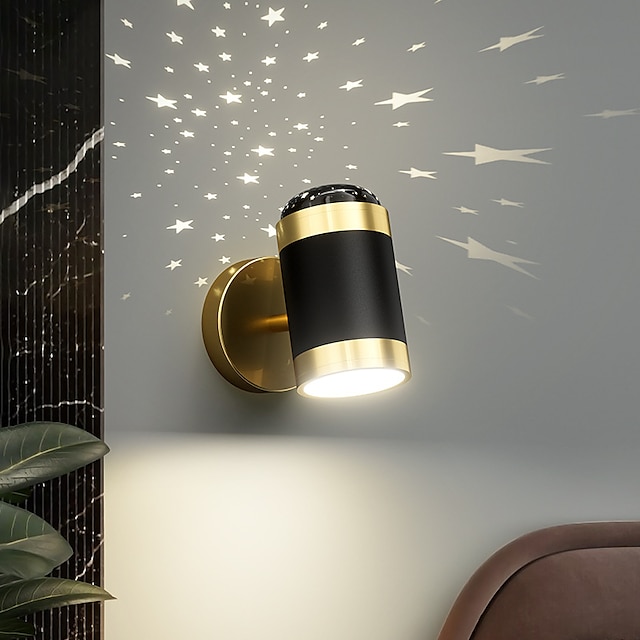  seinävalo led-seinävalaisin taustaprojektio valotähti moderni pohjoismainen suunnittelija luova persoonallisuus makuuhuoneen yöpöytälamppu