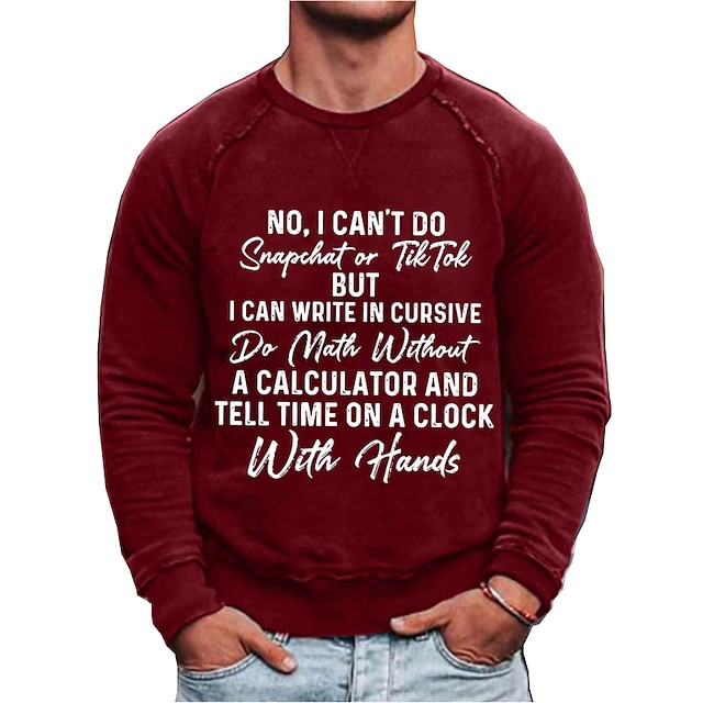 

Men's Sweatshirt Pullover Graphic Letter Print Sports Outdoor Casual Daily Hot Stamping Basic Casual Hoodies Sweatshirts Blue White Black