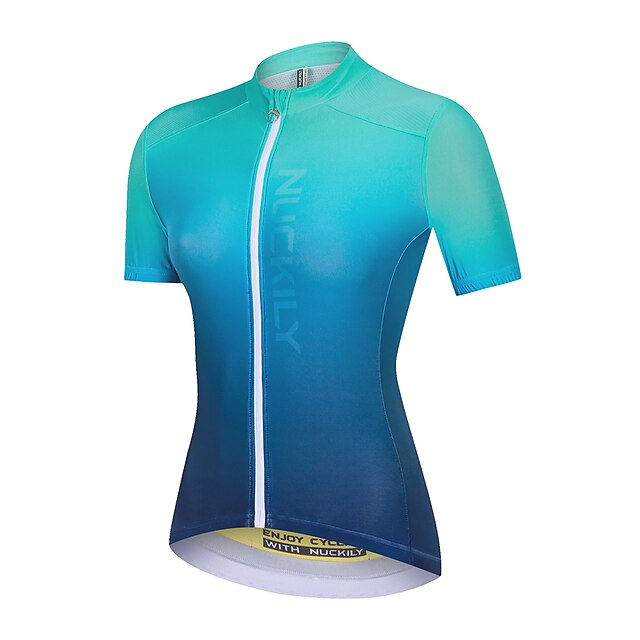 

Nuckily Women's Short Sleeve Cycling Jersey Summer Spandex Green Gradient Bike Top Mountain Bike MTB Road Bike Cycling Quick Dry Moisture Wicking Sports Clothing Apparel / Stretchy / Athleisure