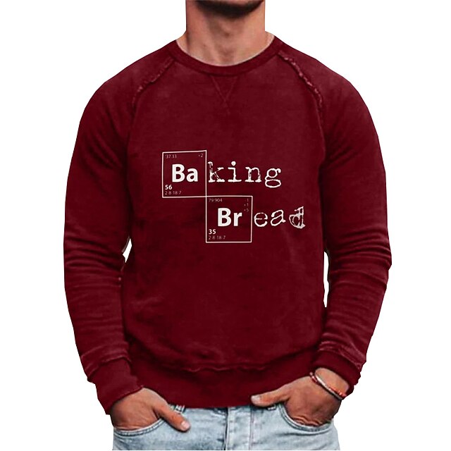 

Men's Sweatshirt Pullover Graphic Letter Print Sports Outdoor Casual Daily Hot Stamping Basic Casual Hoodies Sweatshirts Black Gray Red