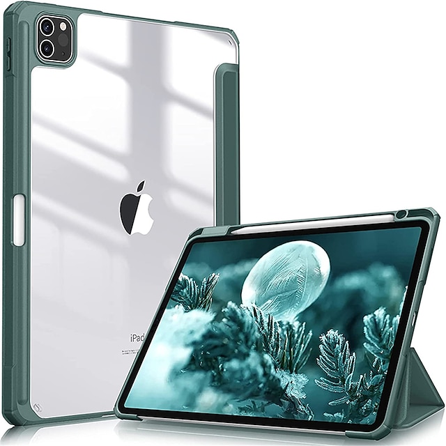 

Tablet Case Cover For iPad Pro 11 Case 2021 For iPad Air 4 10.9 2020 10.2 7th 8th 9th Generation PU Silicon Transparent Cover For iPad Mini 6