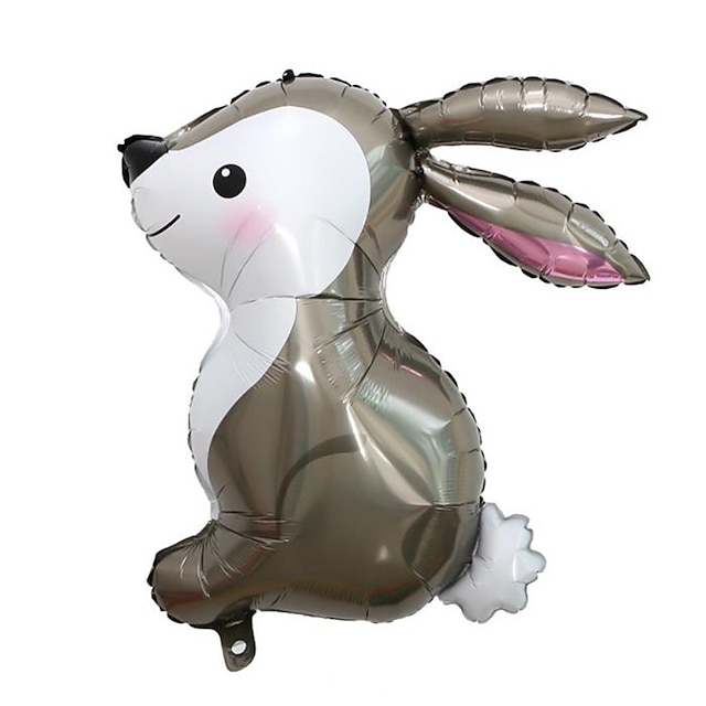 Home & Garden Home Decor | Easter aluminum foil balloon holiday decoration white rabbit grey rabbit - CP79807