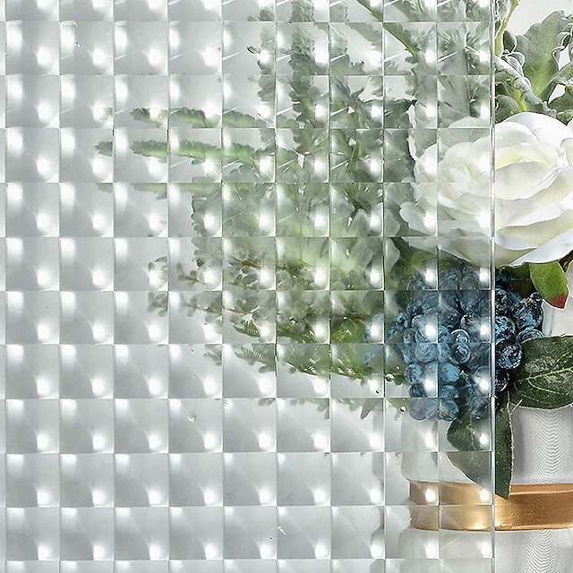 

No Glue Window Film Vinyl Static Anti Uv Privacy Glass Sticker Home Kitchen Office Decorative Square Glass Film 10045cm